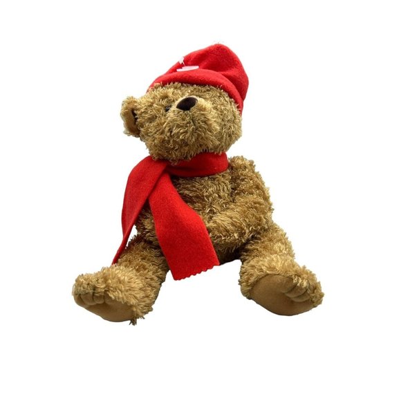 American Greeting Christmas Bear Puppet Card Holder 13" Soft Plush Animal - Picture 3 of 10